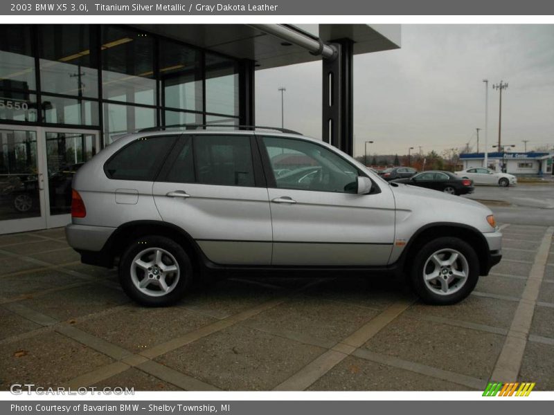 Titanium Silver Metallic / Gray Dakota Leather 2003 BMW X5 3.0i