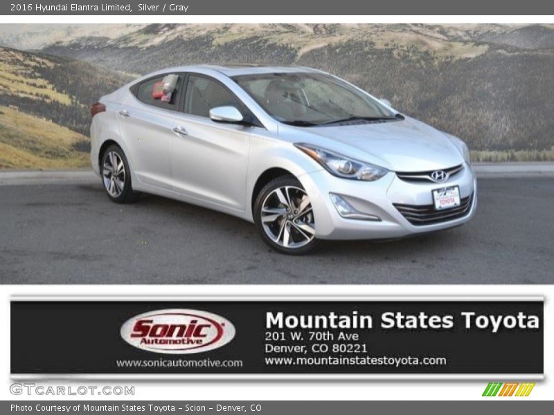 Silver / Gray 2016 Hyundai Elantra Limited