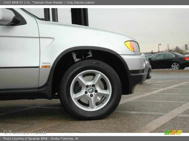 Titanium Silver Metallic / Gray Dakota Leather 2003 BMW X5 3.0i