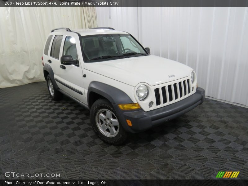 Stone White / Medium Slate Gray 2007 Jeep Liberty Sport 4x4