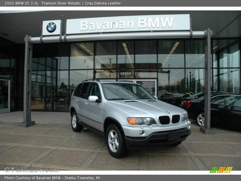Titanium Silver Metallic / Gray Dakota Leather 2003 BMW X5 3.0i