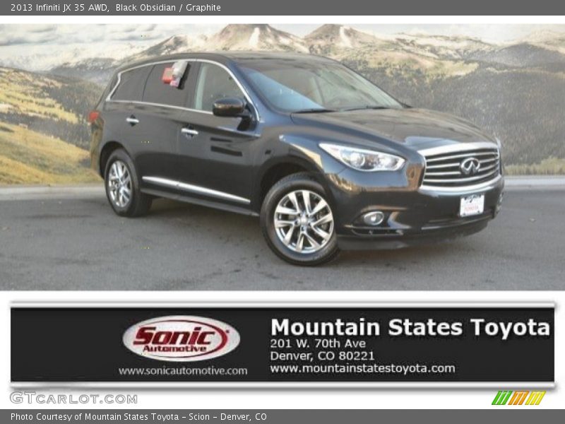 Black Obsidian / Graphite 2013 Infiniti JX 35 AWD