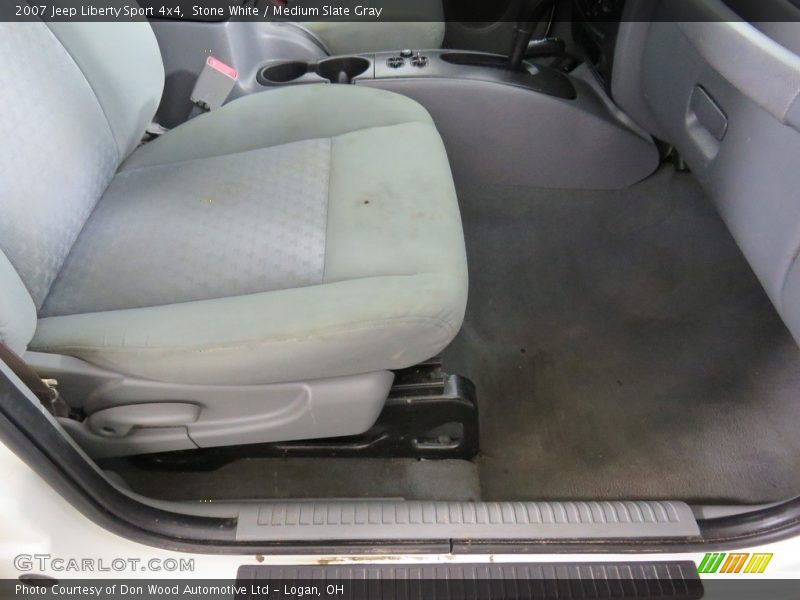 Stone White / Medium Slate Gray 2007 Jeep Liberty Sport 4x4
