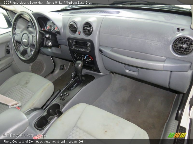 Stone White / Medium Slate Gray 2007 Jeep Liberty Sport 4x4