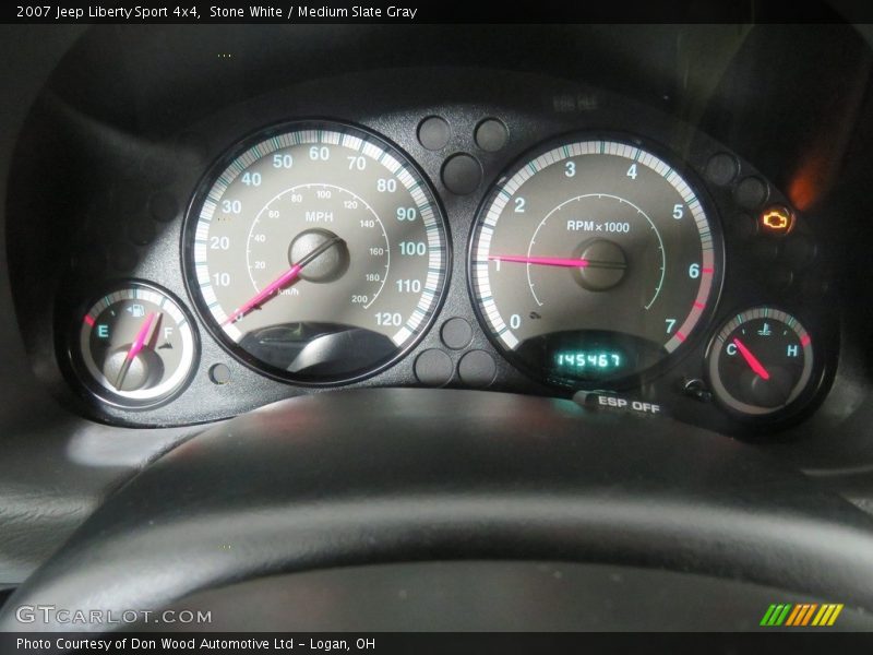 Stone White / Medium Slate Gray 2007 Jeep Liberty Sport 4x4