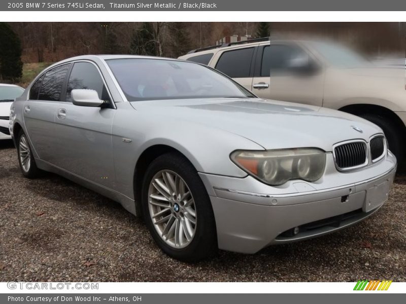 Titanium Silver Metallic / Black/Black 2005 BMW 7 Series 745Li Sedan
