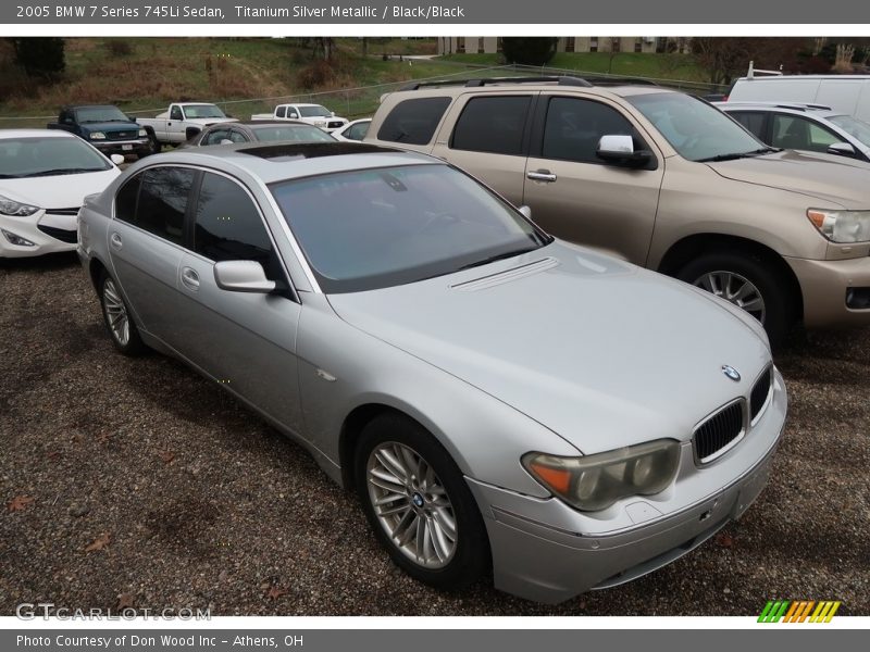 Titanium Silver Metallic / Black/Black 2005 BMW 7 Series 745Li Sedan