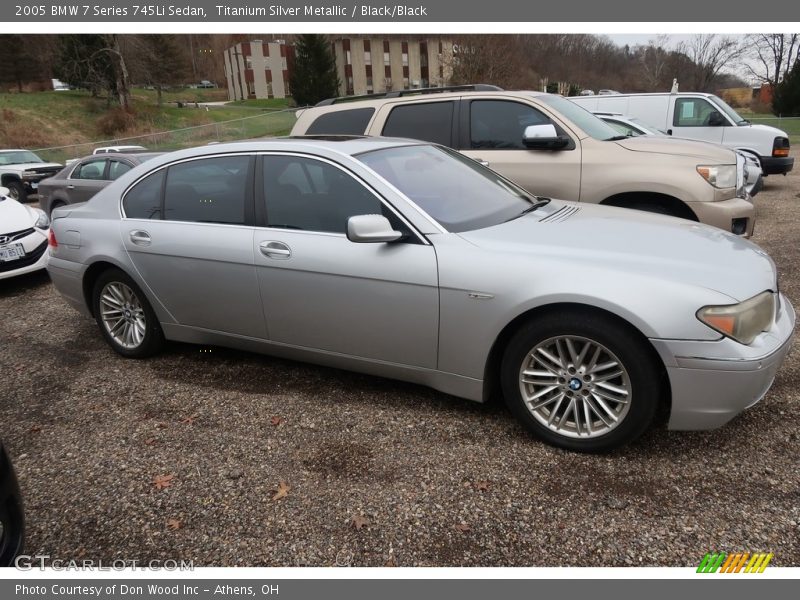 Titanium Silver Metallic / Black/Black 2005 BMW 7 Series 745Li Sedan