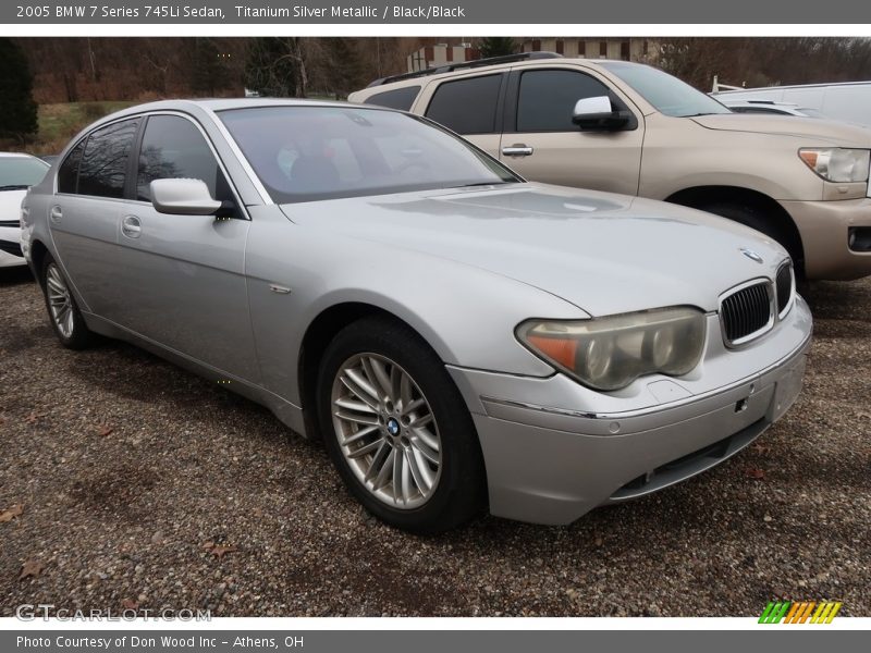 Titanium Silver Metallic / Black/Black 2005 BMW 7 Series 745Li Sedan