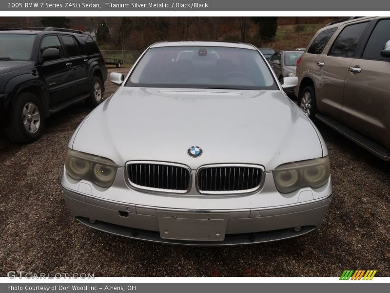 Titanium Silver Metallic / Black/Black 2005 BMW 7 Series 745Li Sedan