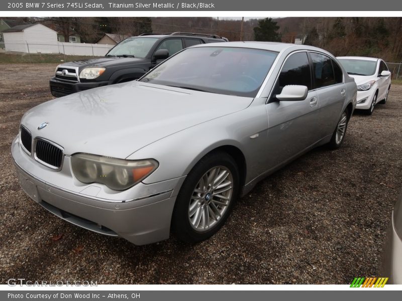 Titanium Silver Metallic / Black/Black 2005 BMW 7 Series 745Li Sedan