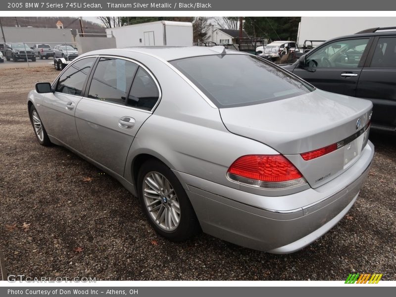 Titanium Silver Metallic / Black/Black 2005 BMW 7 Series 745Li Sedan