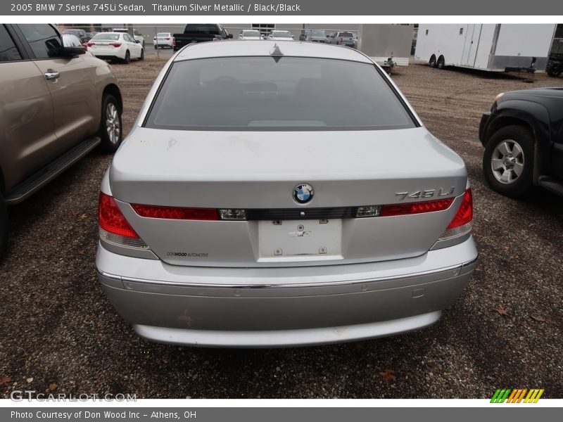 Titanium Silver Metallic / Black/Black 2005 BMW 7 Series 745Li Sedan