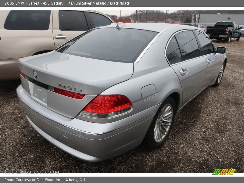 Titanium Silver Metallic / Black/Black 2005 BMW 7 Series 745Li Sedan