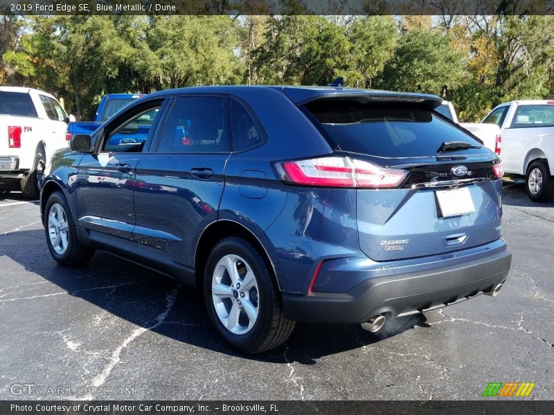 Blue Metallic / Dune 2019 Ford Edge SE