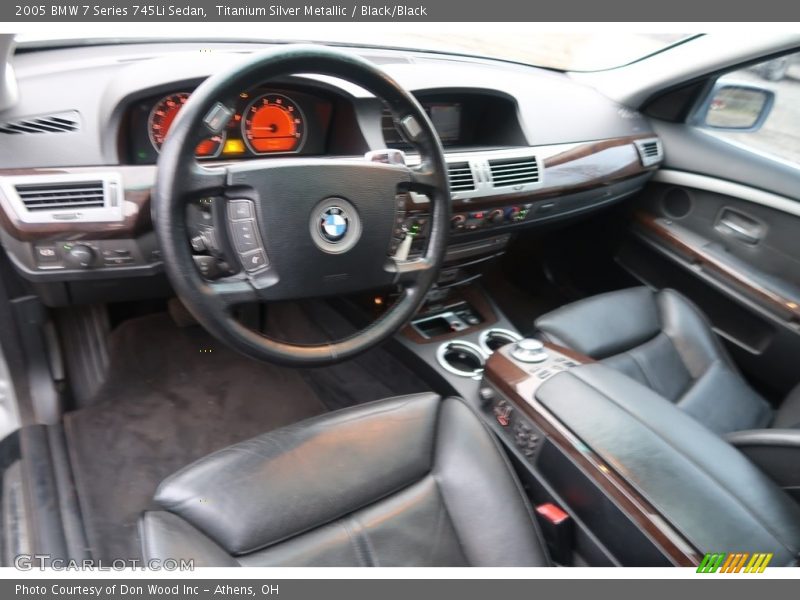 Titanium Silver Metallic / Black/Black 2005 BMW 7 Series 745Li Sedan