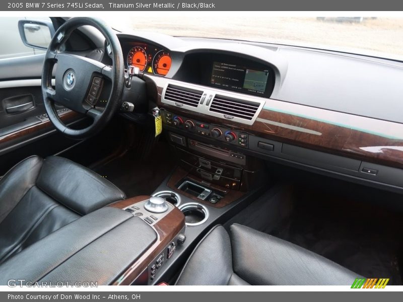 Titanium Silver Metallic / Black/Black 2005 BMW 7 Series 745Li Sedan