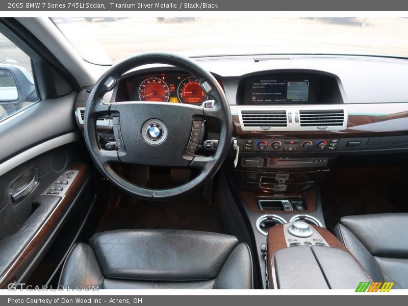 Titanium Silver Metallic / Black/Black 2005 BMW 7 Series 745Li Sedan