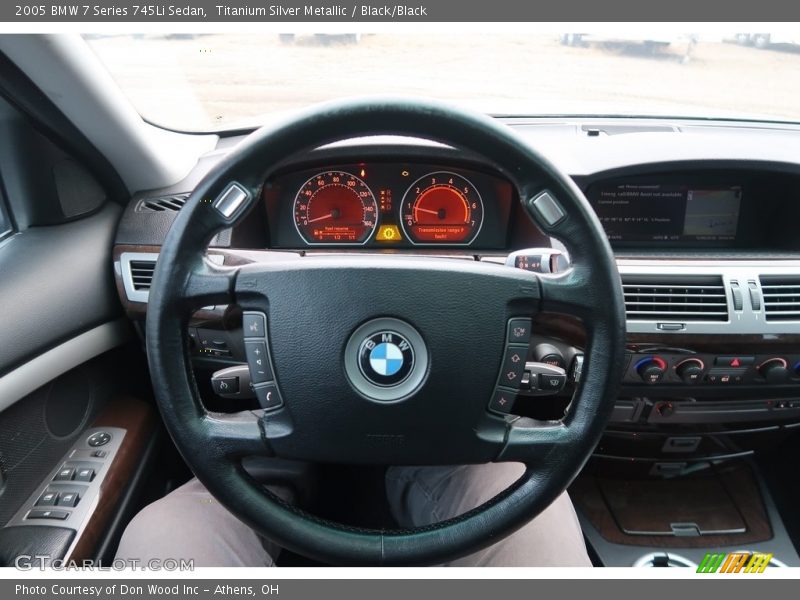 Titanium Silver Metallic / Black/Black 2005 BMW 7 Series 745Li Sedan