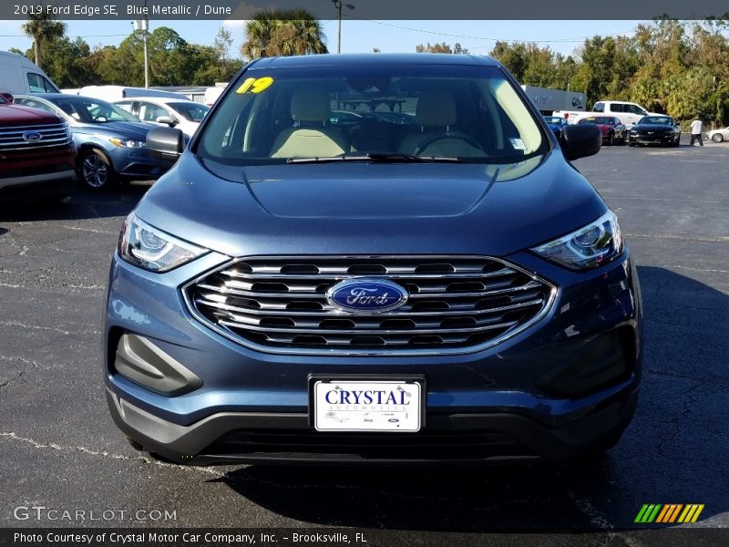 Blue Metallic / Dune 2019 Ford Edge SE