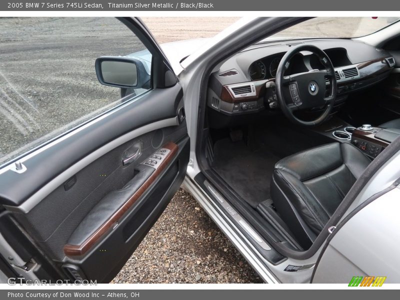 Titanium Silver Metallic / Black/Black 2005 BMW 7 Series 745Li Sedan