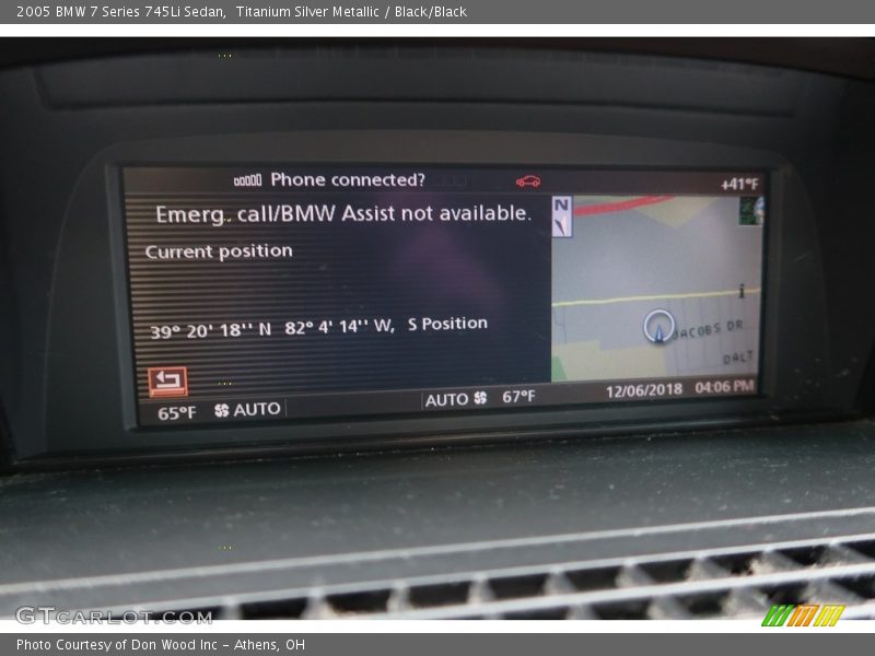 Titanium Silver Metallic / Black/Black 2005 BMW 7 Series 745Li Sedan