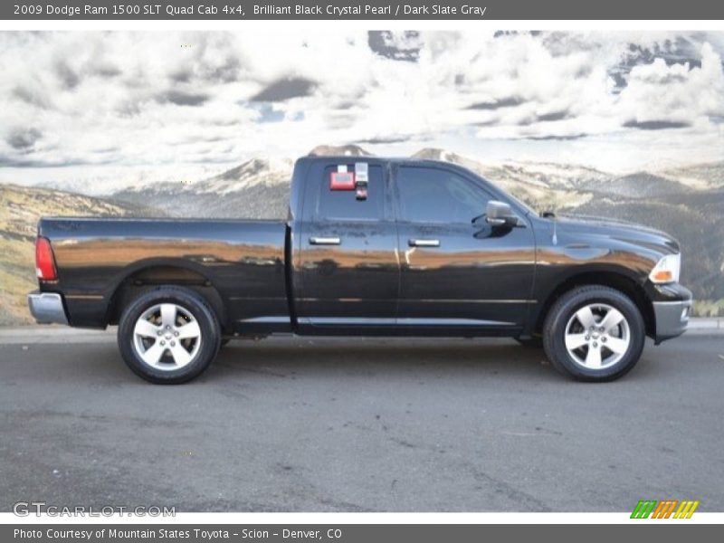 Brilliant Black Crystal Pearl / Dark Slate Gray 2009 Dodge Ram 1500 SLT Quad Cab 4x4