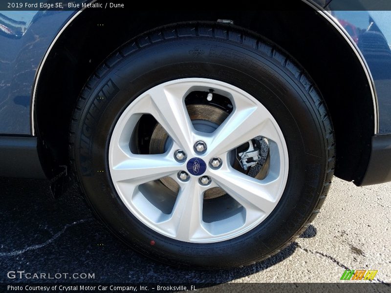 Blue Metallic / Dune 2019 Ford Edge SE