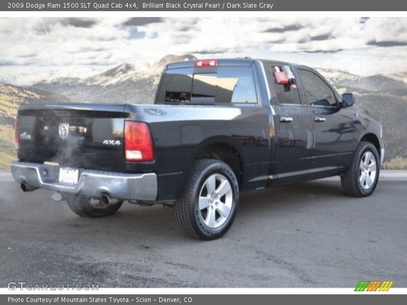 Brilliant Black Crystal Pearl / Dark Slate Gray 2009 Dodge Ram 1500 SLT Quad Cab 4x4