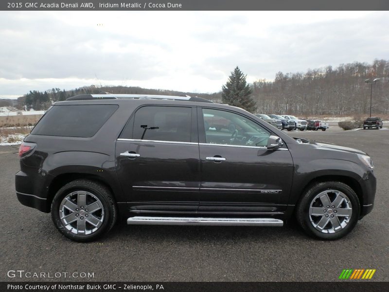 Iridium Metallic / Cocoa Dune 2015 GMC Acadia Denali AWD