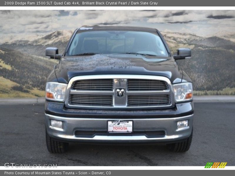 Brilliant Black Crystal Pearl / Dark Slate Gray 2009 Dodge Ram 1500 SLT Quad Cab 4x4