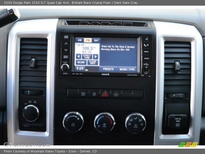 Brilliant Black Crystal Pearl / Dark Slate Gray 2009 Dodge Ram 1500 SLT Quad Cab 4x4