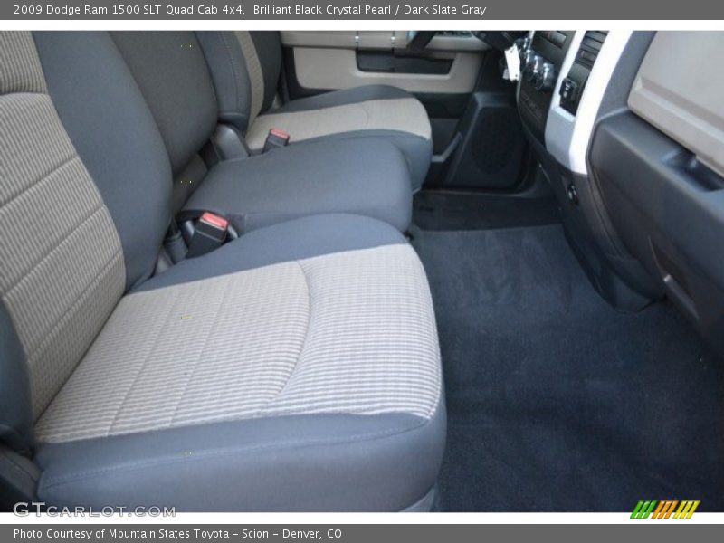 Brilliant Black Crystal Pearl / Dark Slate Gray 2009 Dodge Ram 1500 SLT Quad Cab 4x4