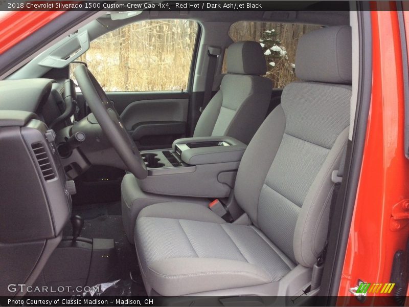 Red Hot / Dark Ash/Jet Black 2018 Chevrolet Silverado 1500 Custom Crew Cab 4x4