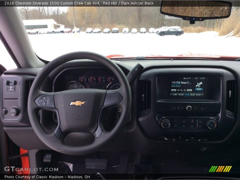 Red Hot / Dark Ash/Jet Black 2018 Chevrolet Silverado 1500 Custom Crew Cab 4x4