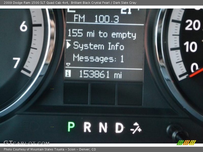 Brilliant Black Crystal Pearl / Dark Slate Gray 2009 Dodge Ram 1500 SLT Quad Cab 4x4