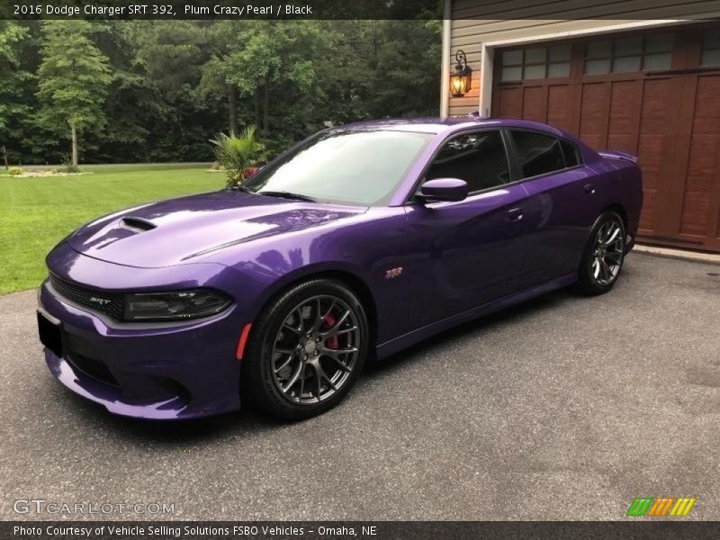 Plum Crazy Pearl / Black 2016 Dodge Charger SRT 392