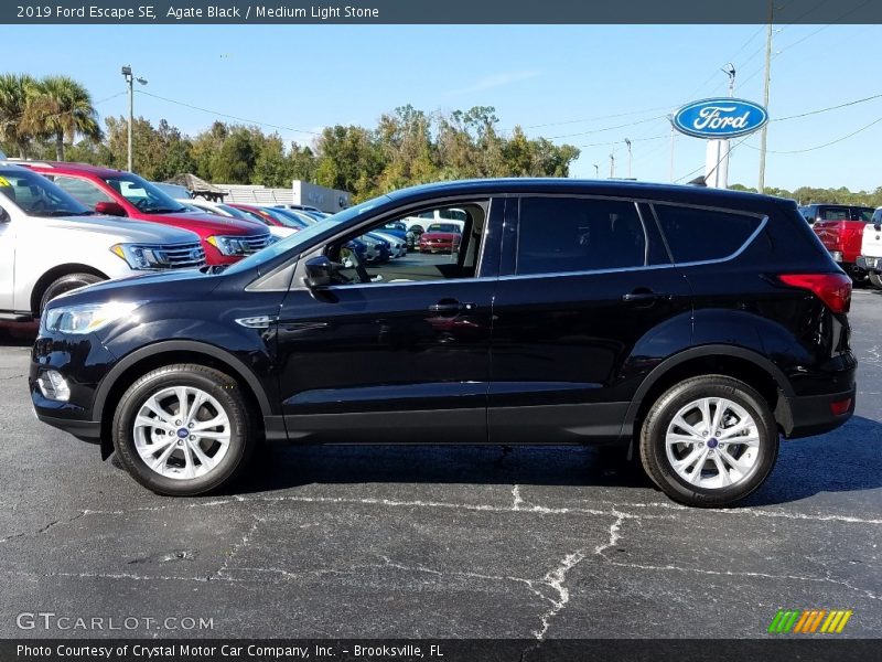 Agate Black / Medium Light Stone 2019 Ford Escape SE