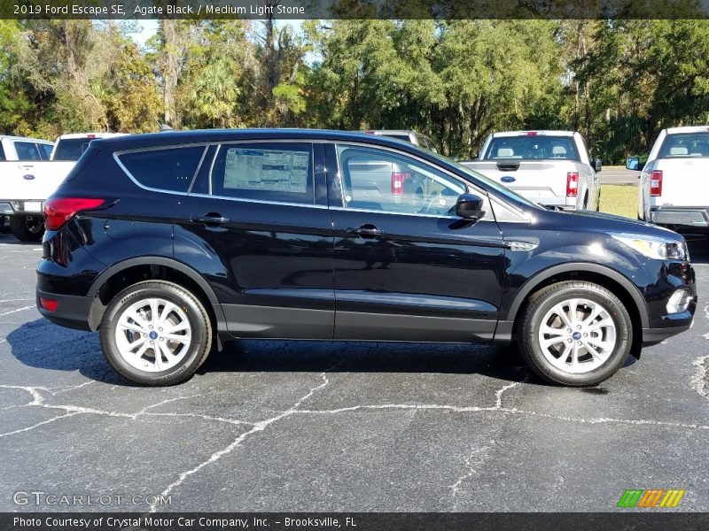 Agate Black / Medium Light Stone 2019 Ford Escape SE
