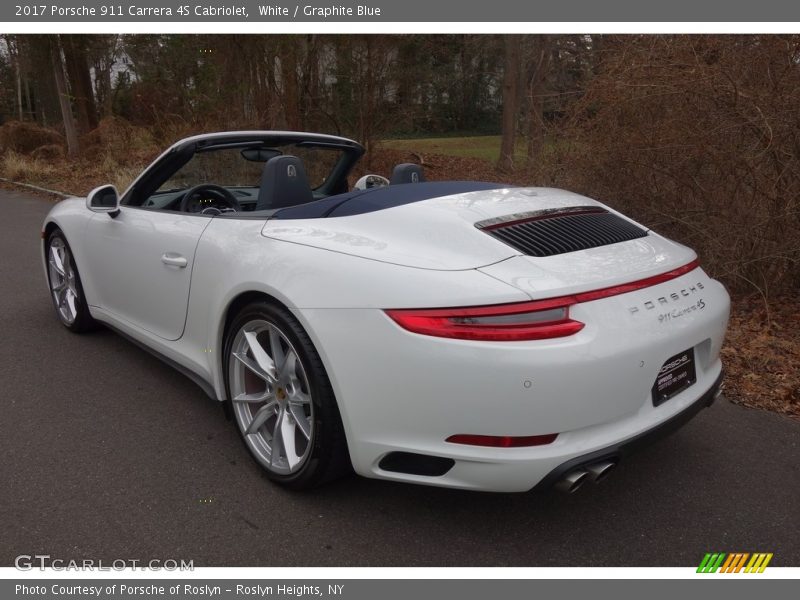 White / Graphite Blue 2017 Porsche 911 Carrera 4S Cabriolet