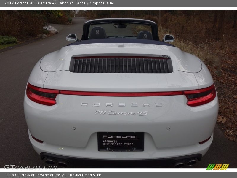 White / Graphite Blue 2017 Porsche 911 Carrera 4S Cabriolet
