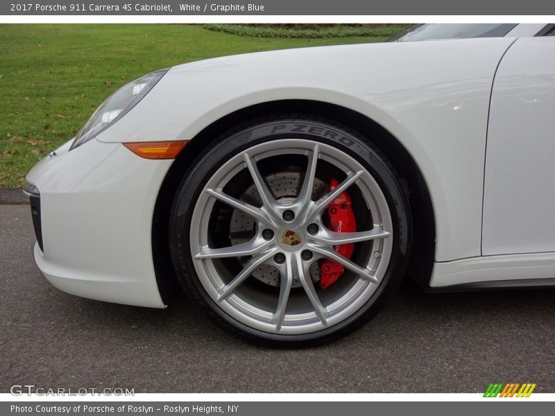 White / Graphite Blue 2017 Porsche 911 Carrera 4S Cabriolet