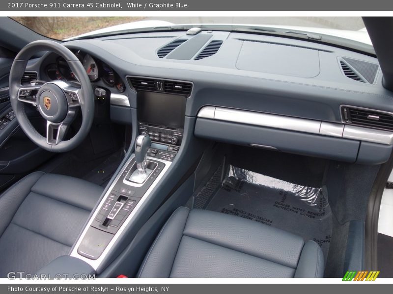 White / Graphite Blue 2017 Porsche 911 Carrera 4S Cabriolet