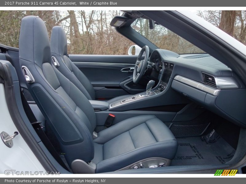 White / Graphite Blue 2017 Porsche 911 Carrera 4S Cabriolet