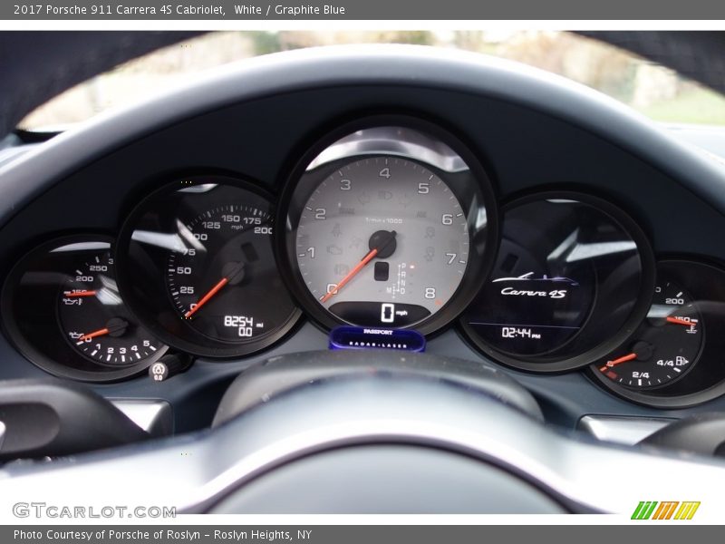 White / Graphite Blue 2017 Porsche 911 Carrera 4S Cabriolet