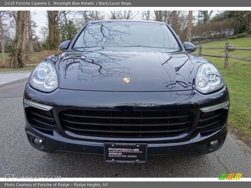 Moonlight Blue Metallic / Black/Luxor Beige 2016 Porsche Cayenne S