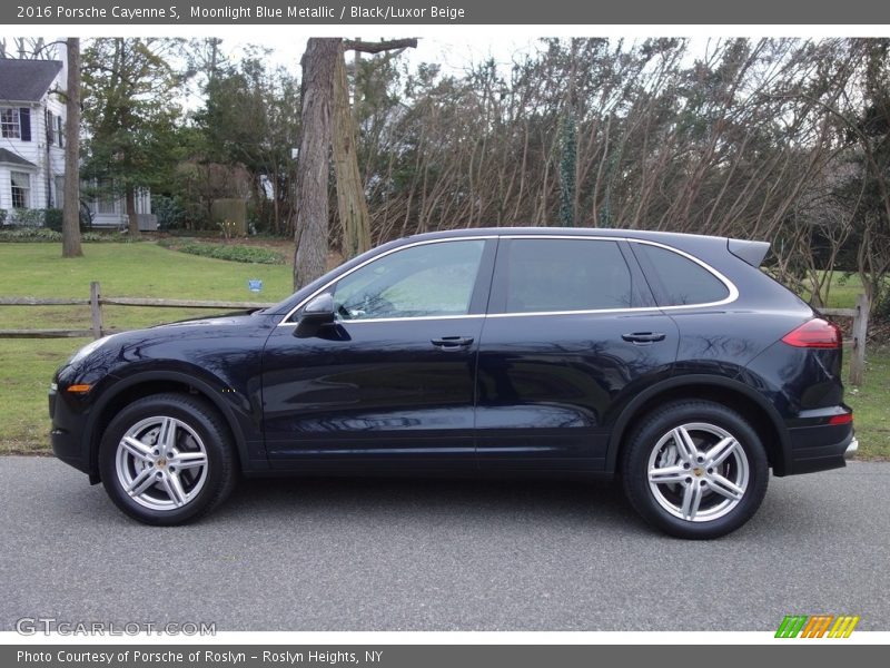 Moonlight Blue Metallic / Black/Luxor Beige 2016 Porsche Cayenne S