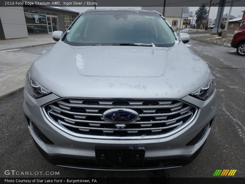 Ingot Silver / Ebony 2019 Ford Edge Titanium AWD