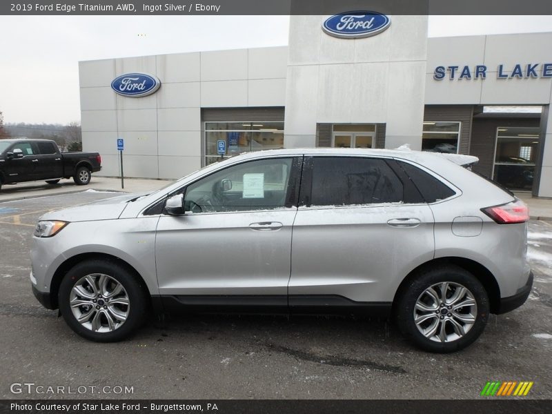 Ingot Silver / Ebony 2019 Ford Edge Titanium AWD