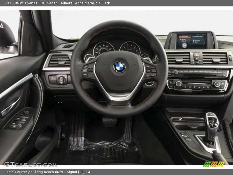 Mineral White Metallic / Black 2018 BMW 3 Series 330i Sedan